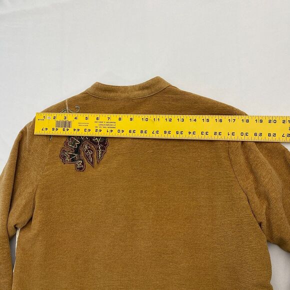 BFA Embroidered Patchwork Tapestry Jacket Womens 14 Brown Floral Grandma - Picture 8 of 11